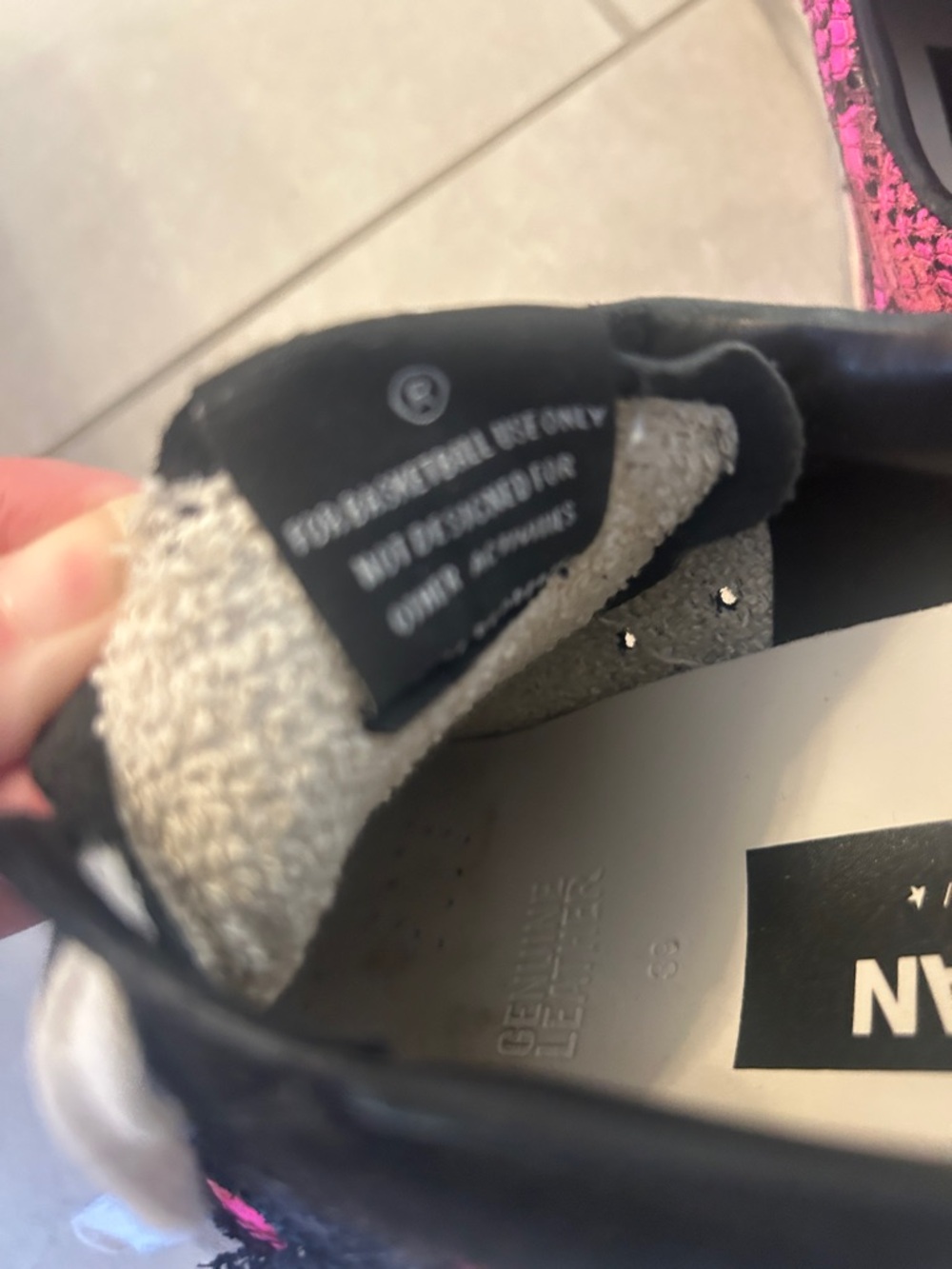 Golden Goose Black and Pink Sneakers with White Laces - Picture 6 of 6